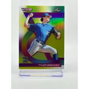 2024 Leaf Vivid Tyler Bremner Rookie Prismatic Yellow Refractor 4/10 SP Angels